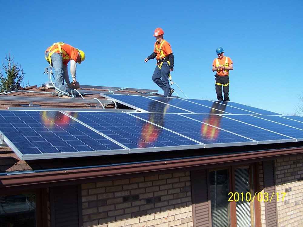 installing solar panels